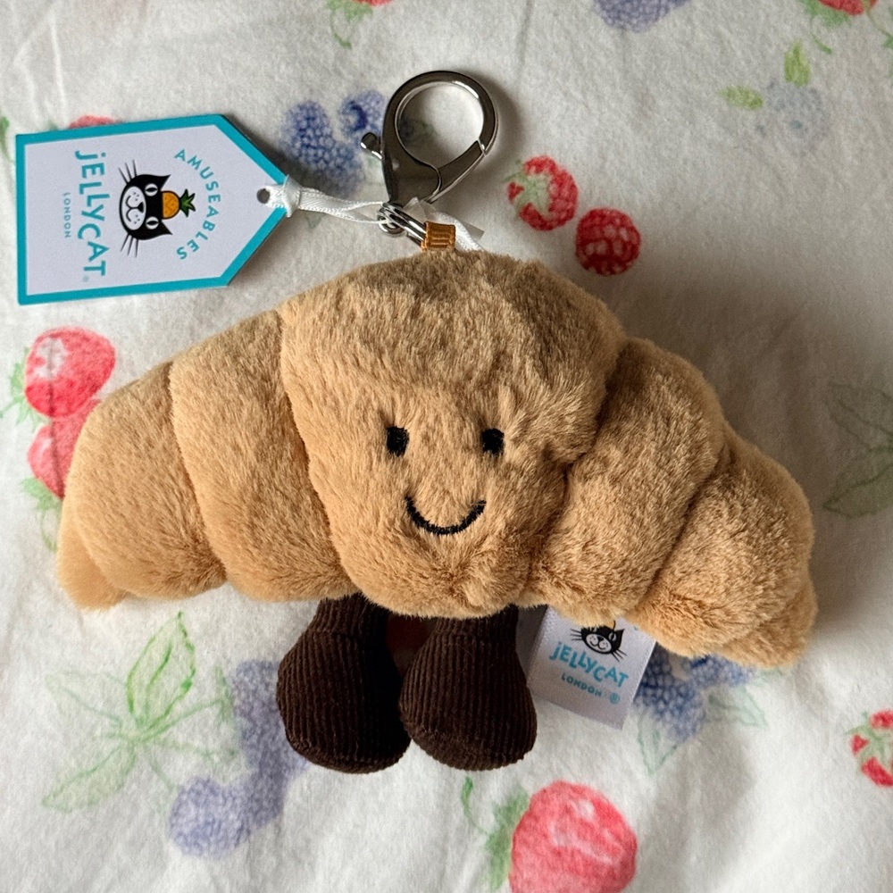 Jellycat Croissant Keychain Bag Charm